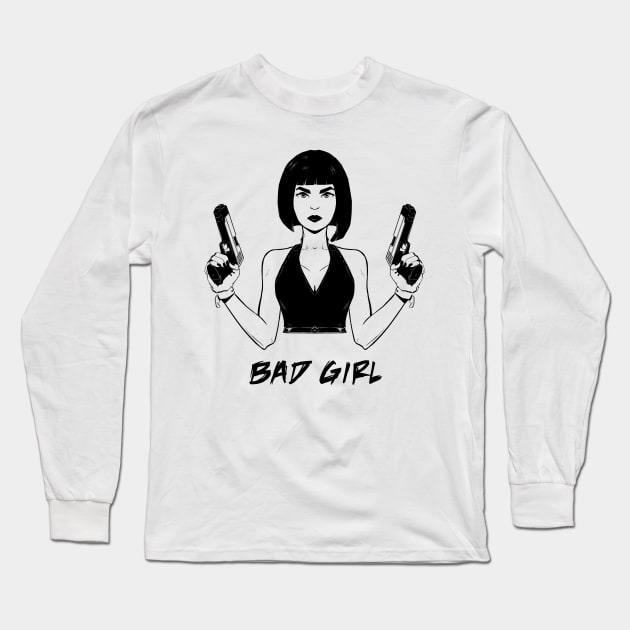 Bad girl Long Sleeve T-Shirt by Pushi